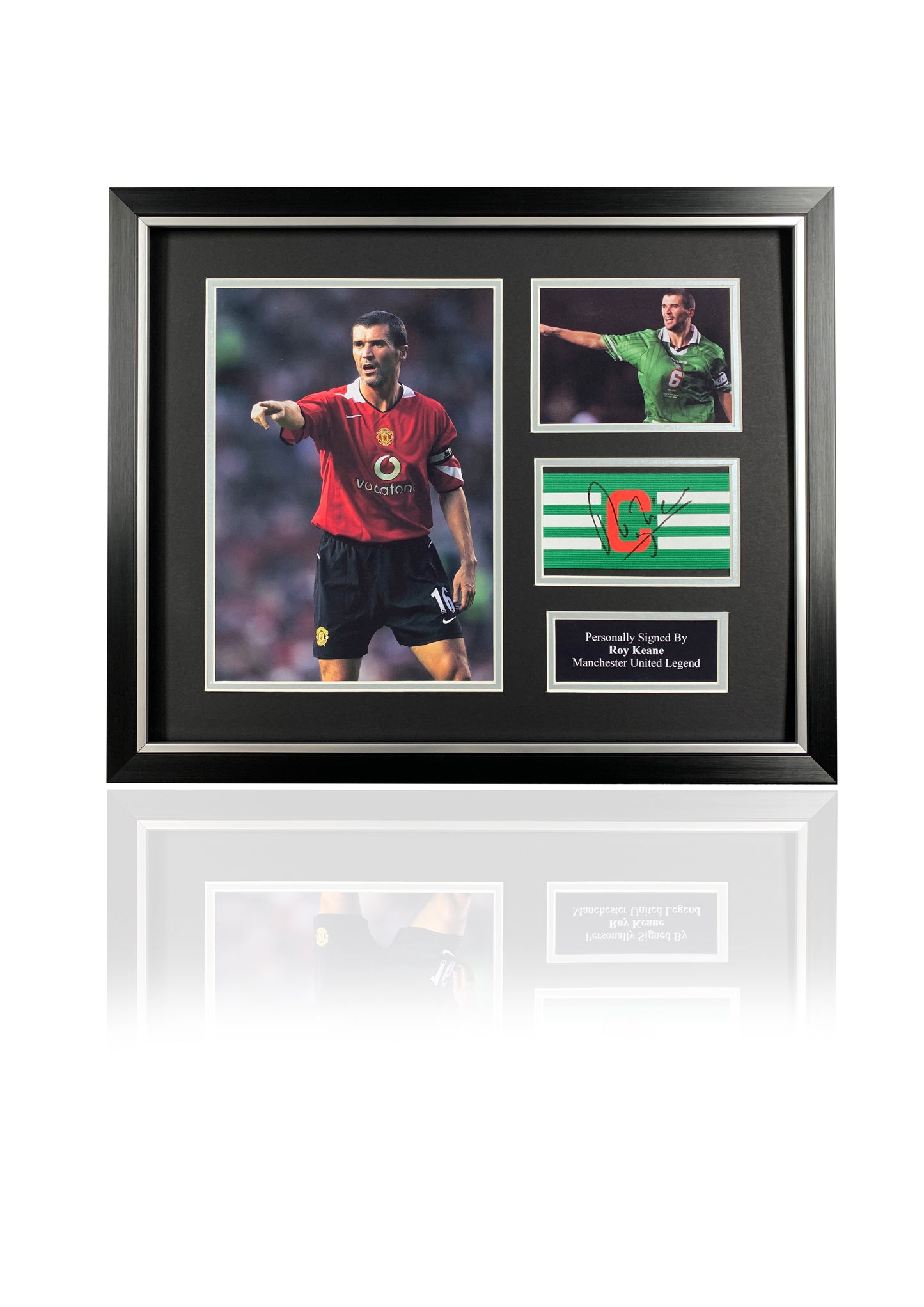 Roy Keane signed framed Manchester United captains armband