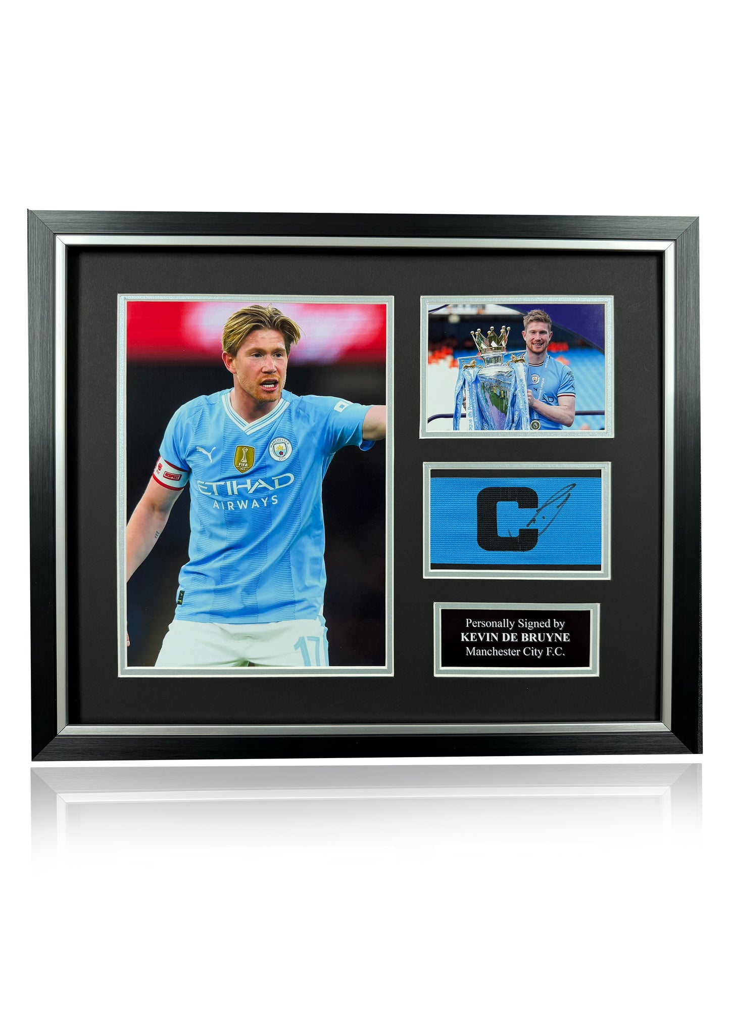 Kevin De Bruyne signed framed Manchester City captains armband