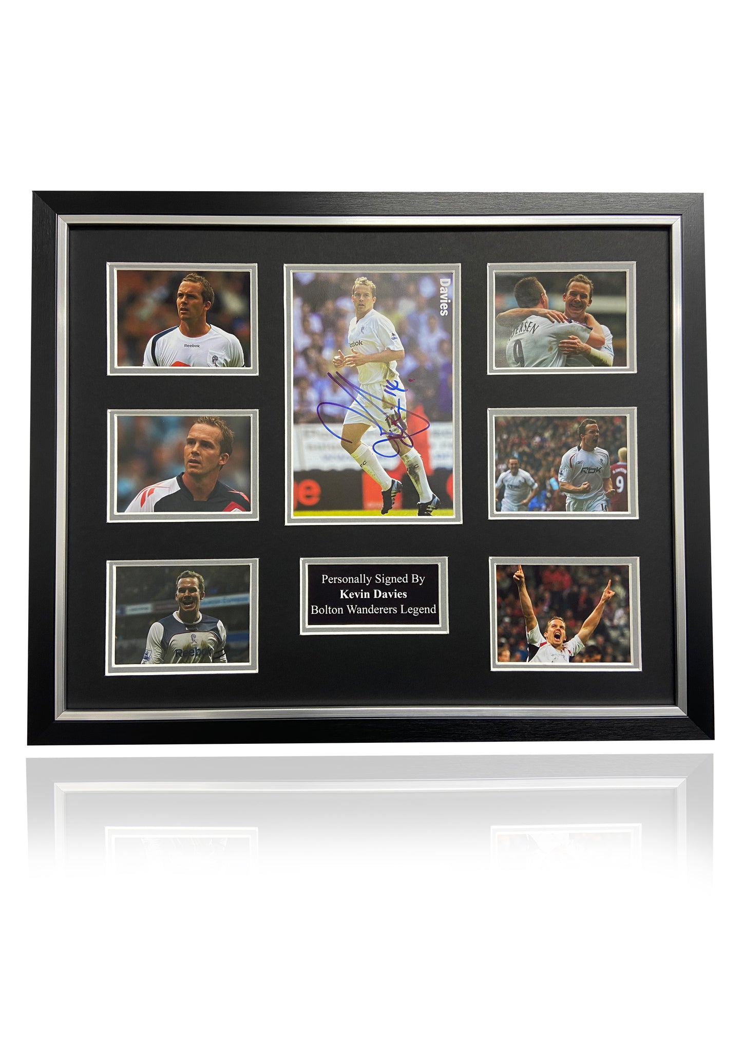 Kevin Davies Bolton Wanderers signed framed photo montage