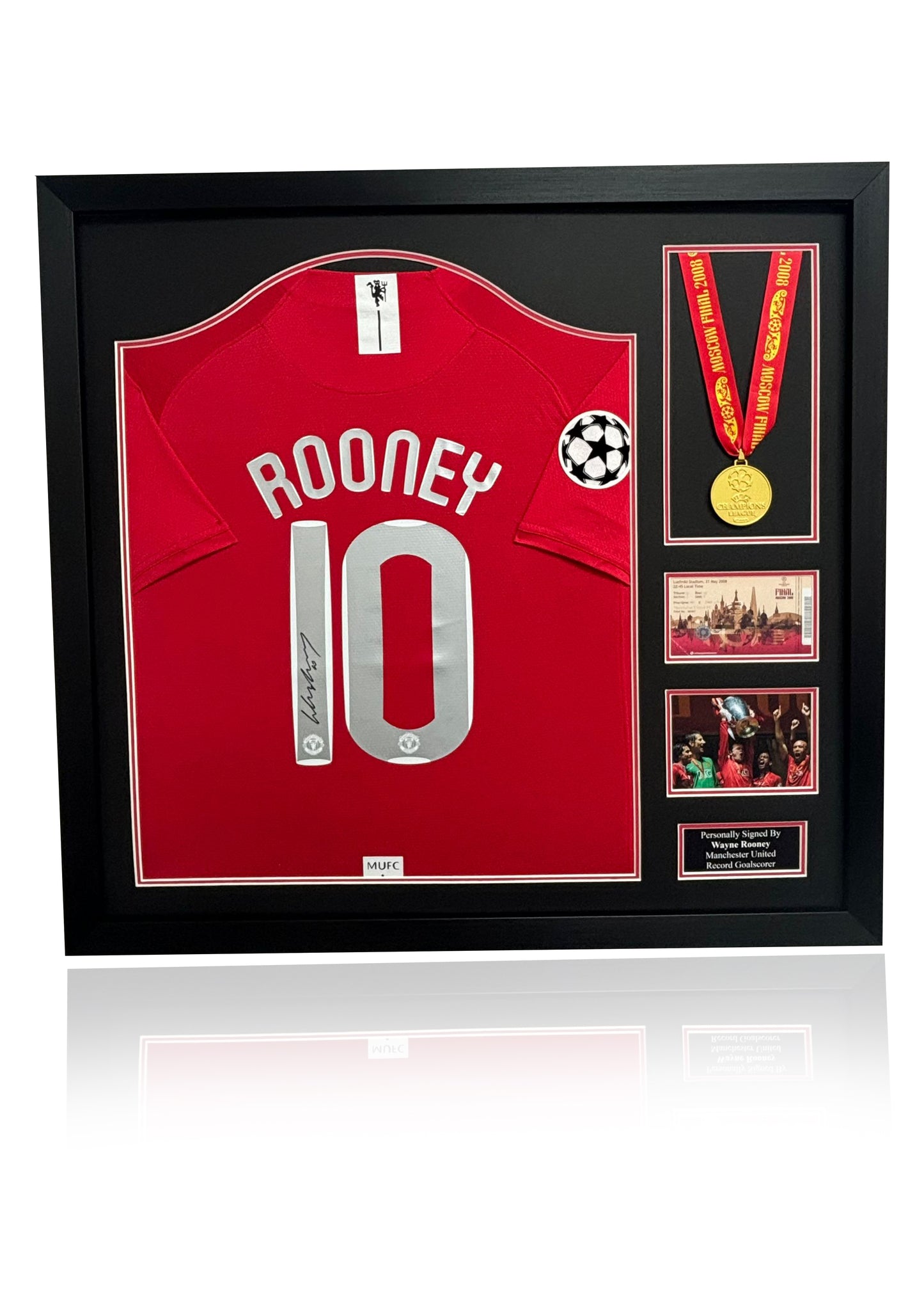 Champions League Wayne Rooney Signed Shirt Champions League Wayne