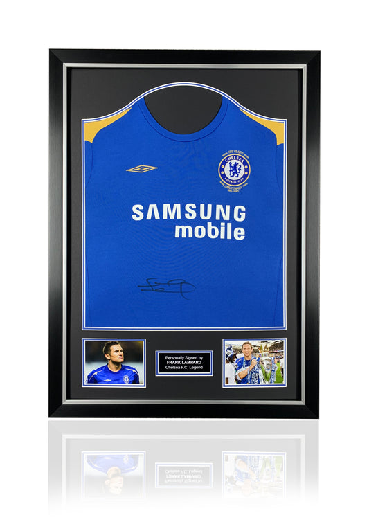 Frank Lampard signed framed Chelsea 2005/6 shirt