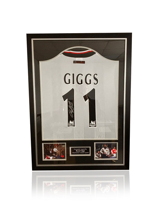 Ryan Giggs 1999 Manchester United signed framed away shirt