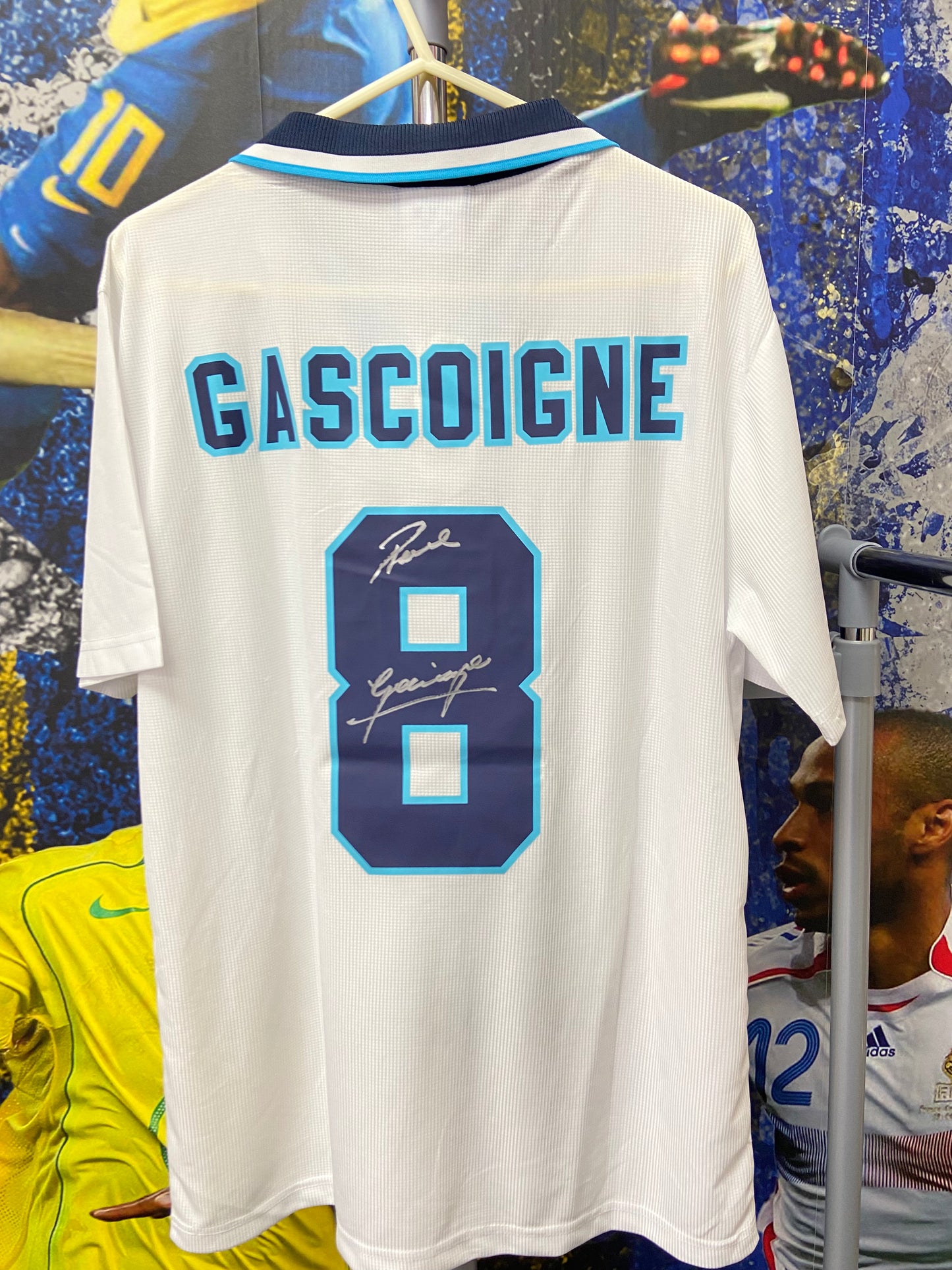 Paul Gazza Gascoigne Euro 96 signed England shirt