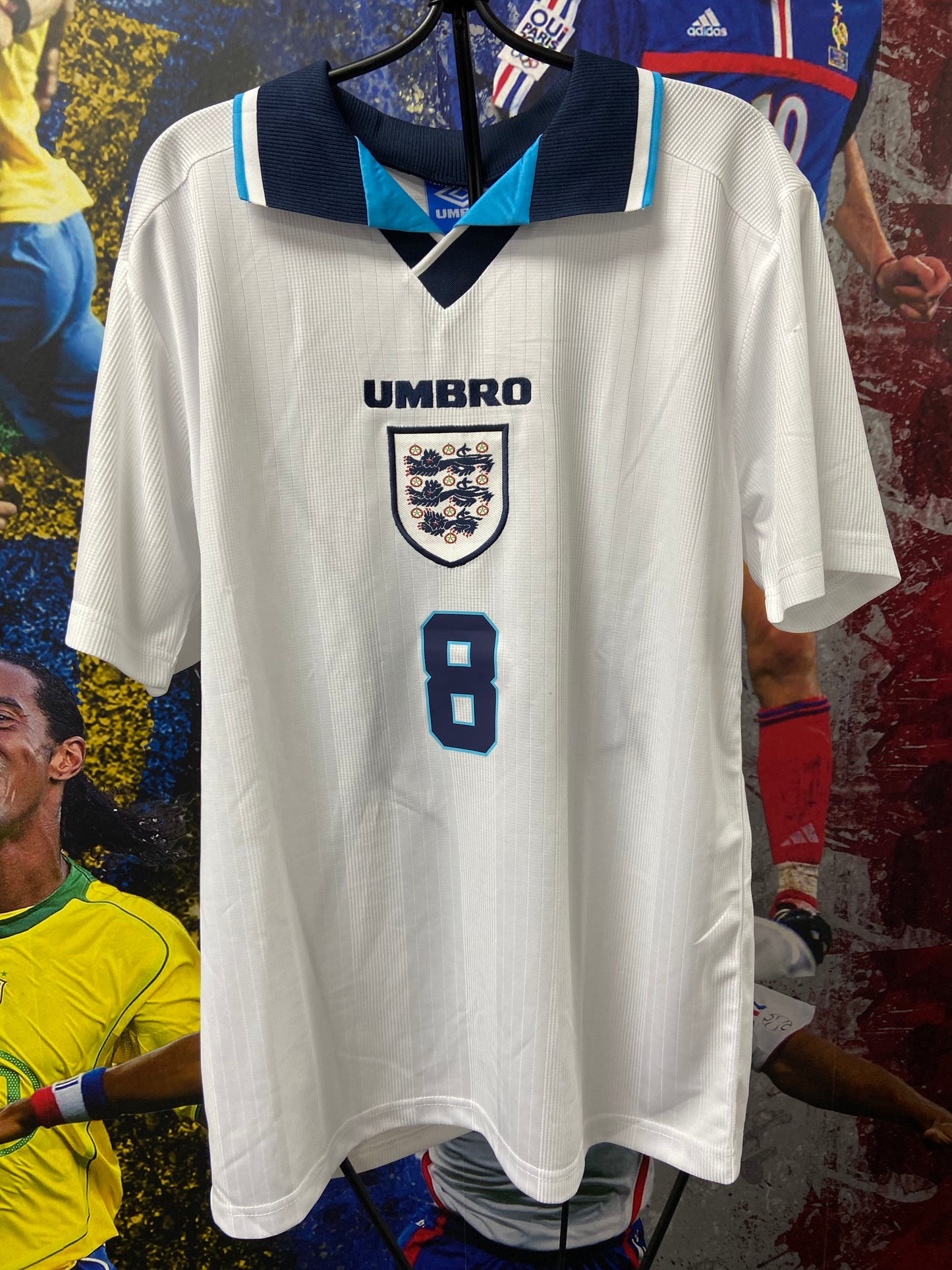 Paul Gazza Gascoigne Euro 96 signed England shirt