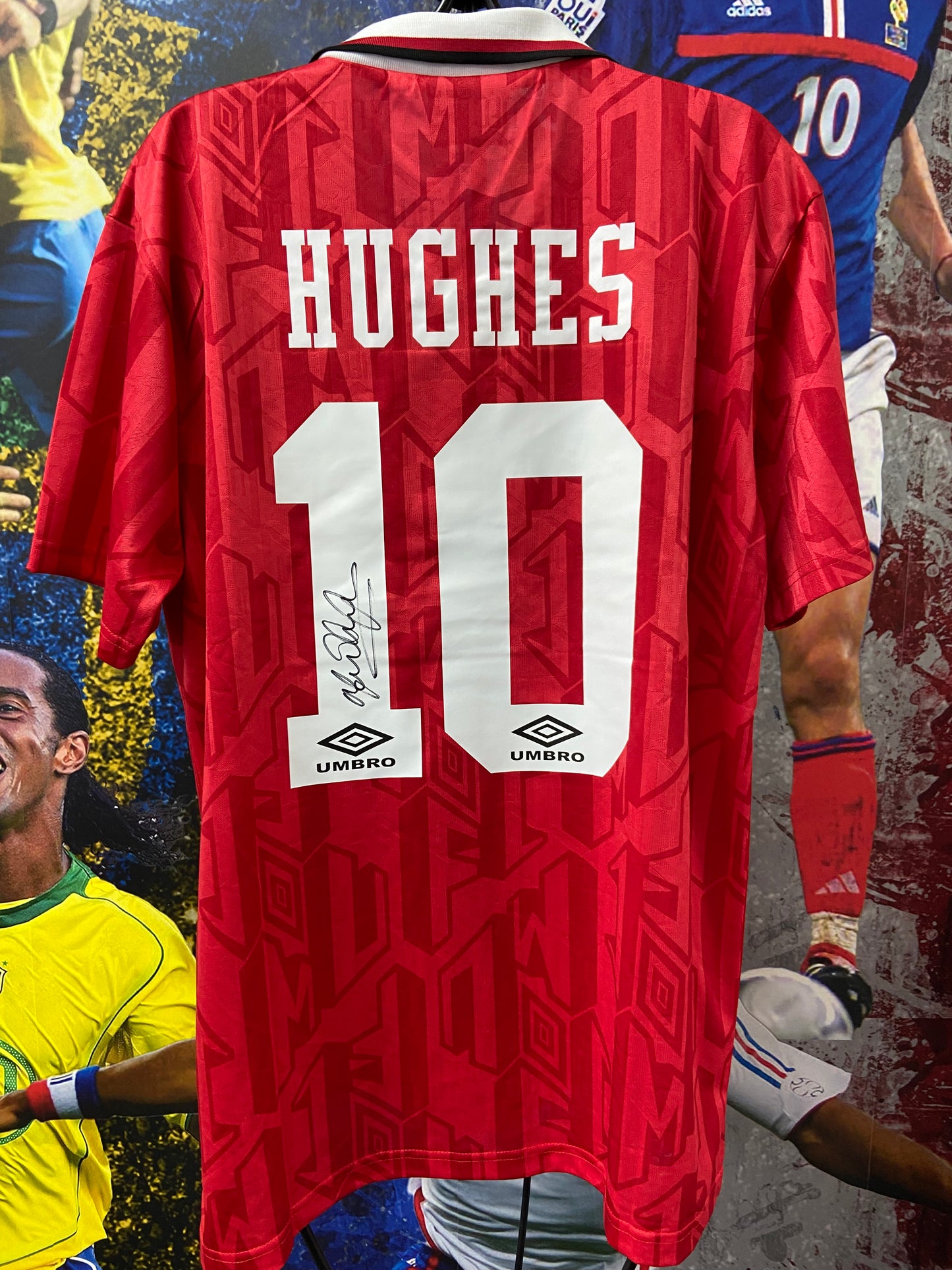 Mark Hughes signed Manchester United 92/94 shirt