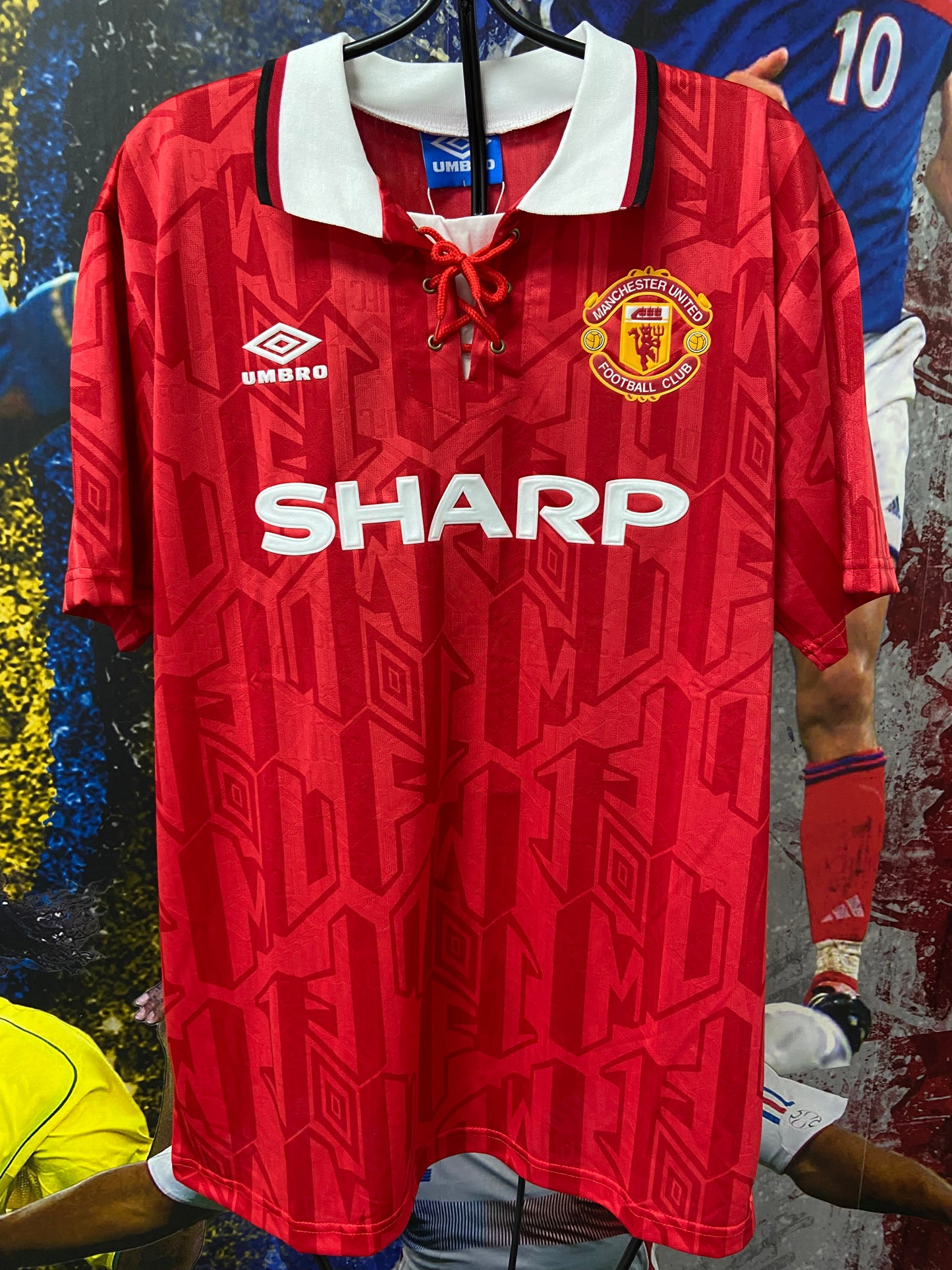 Mark Hughes signed Manchester United 92/94 shirt