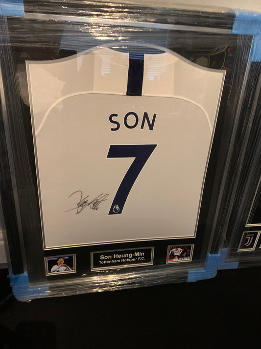 Son Tottenham Hotspur signed framed shirt