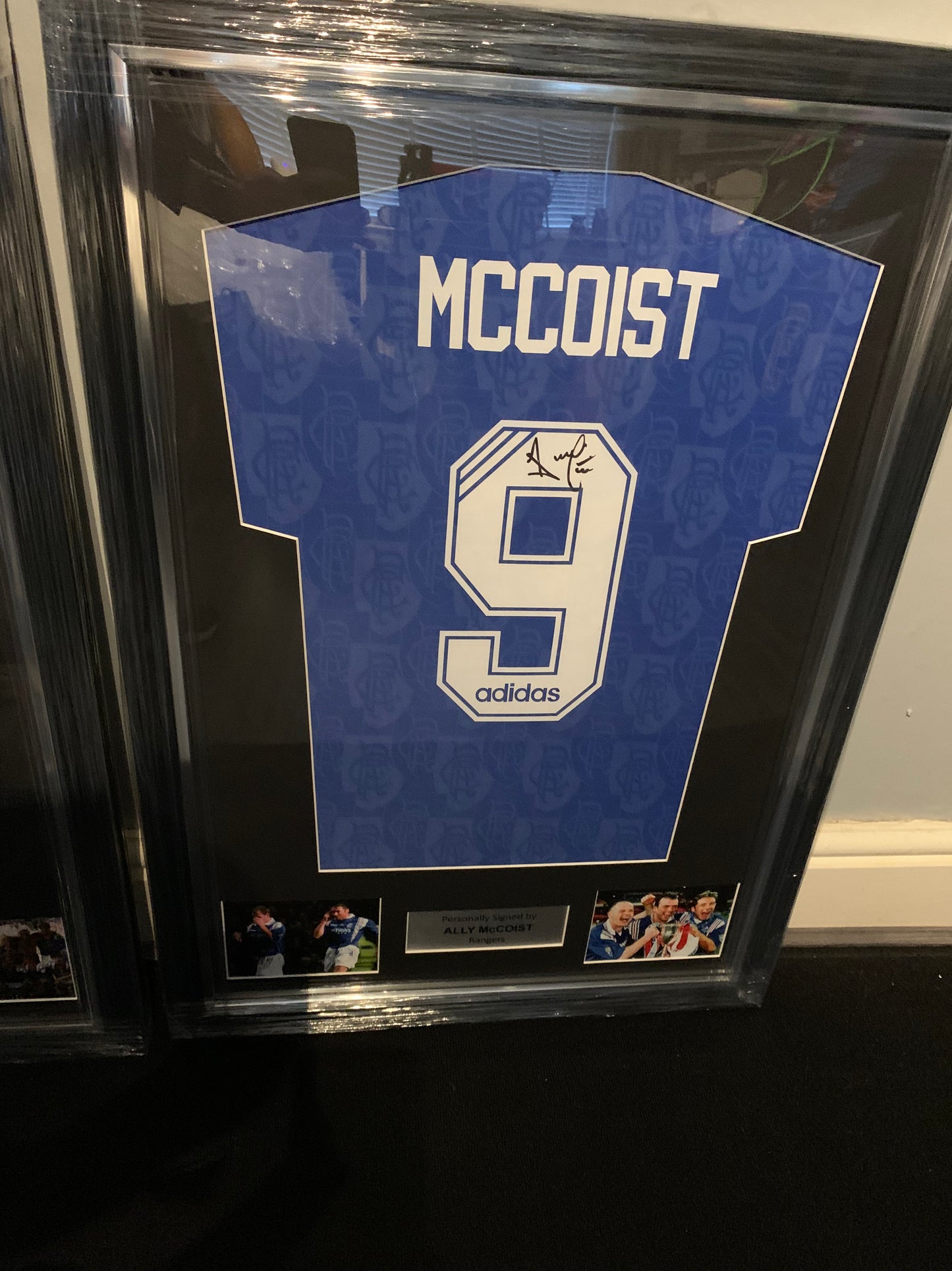 Ally McCoist Rangers signed framed football shirt