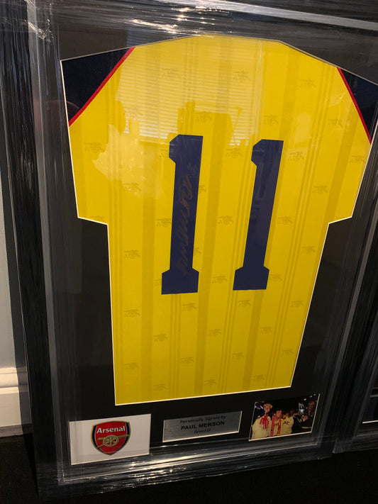 Paul Merson Arsenal signed framed football shirt
