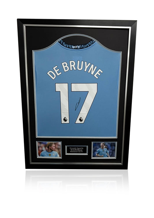 Kevin De Bruyne Manchester City 2024/25 signed framed shirt