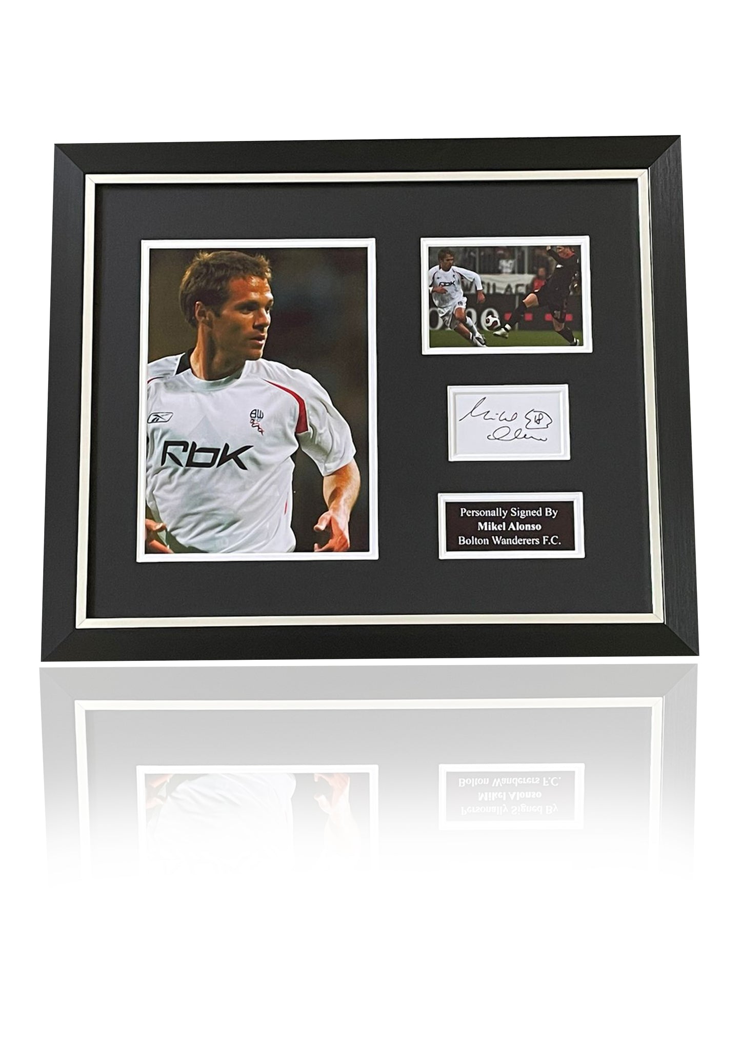 Mikel Alonso Bolton Wanderers signed framed photo card montage