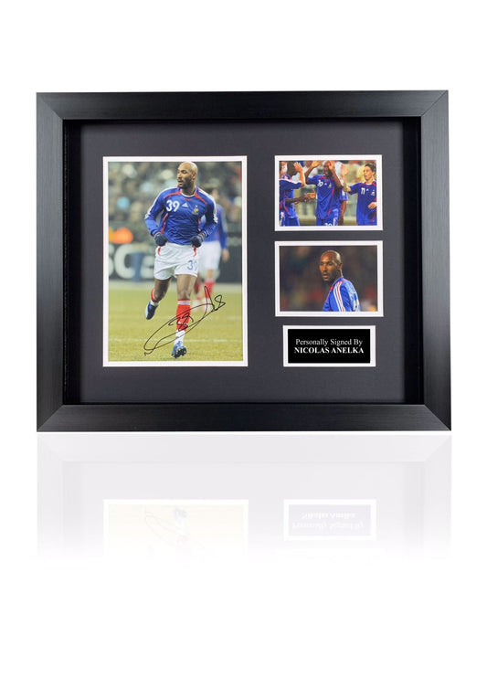 Nicolas Anelka Bolton Wanderers France signed framed photo montage