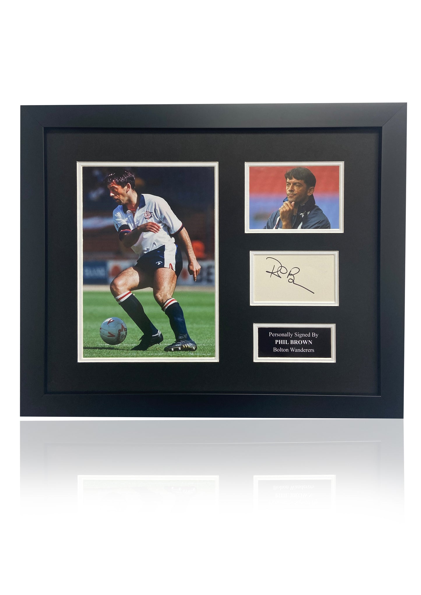 Phil Brown Bolton Wanderers signed framed photo montage