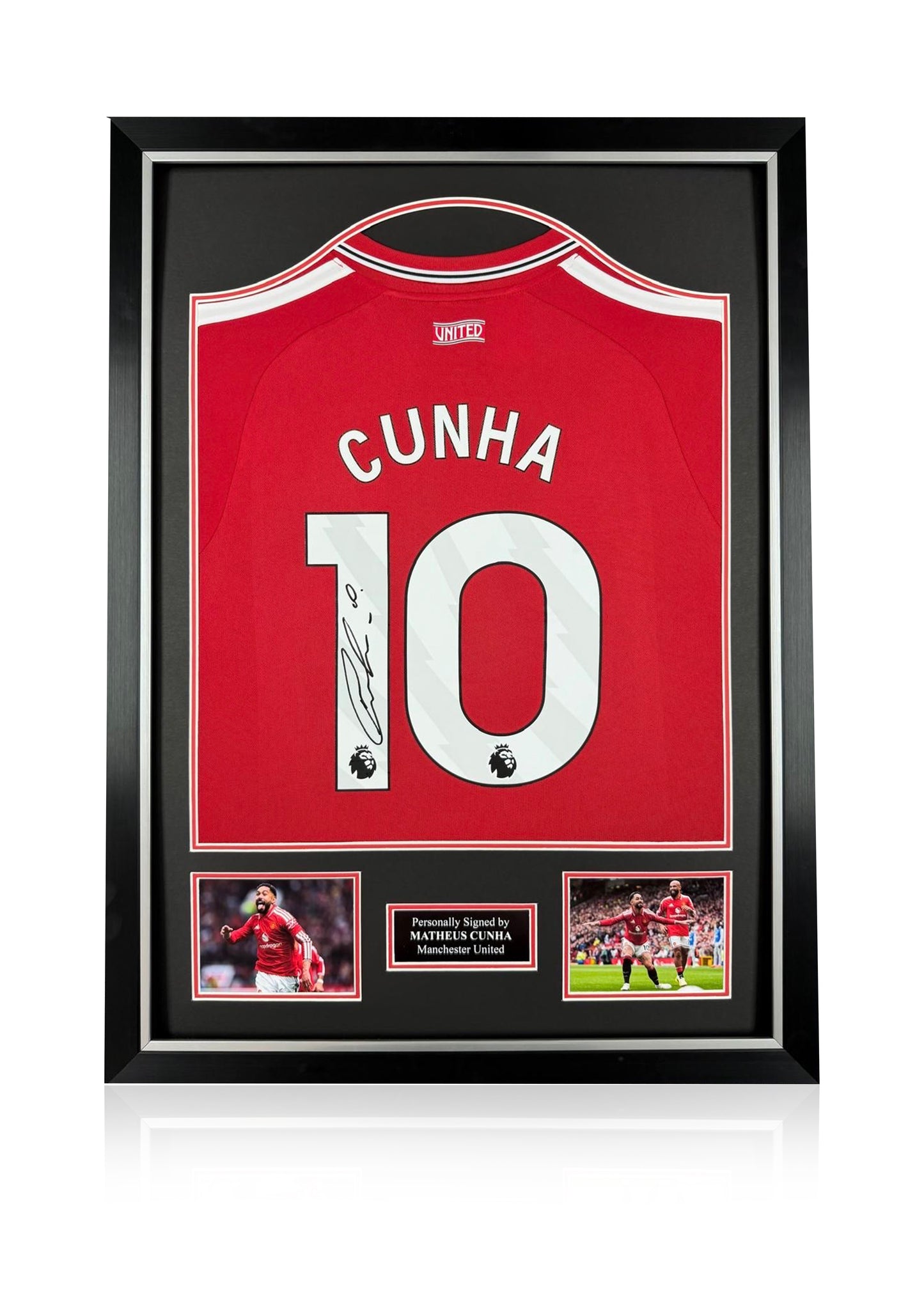 Matheus Cunha signed framed 2026-27 Manchester United football shirt