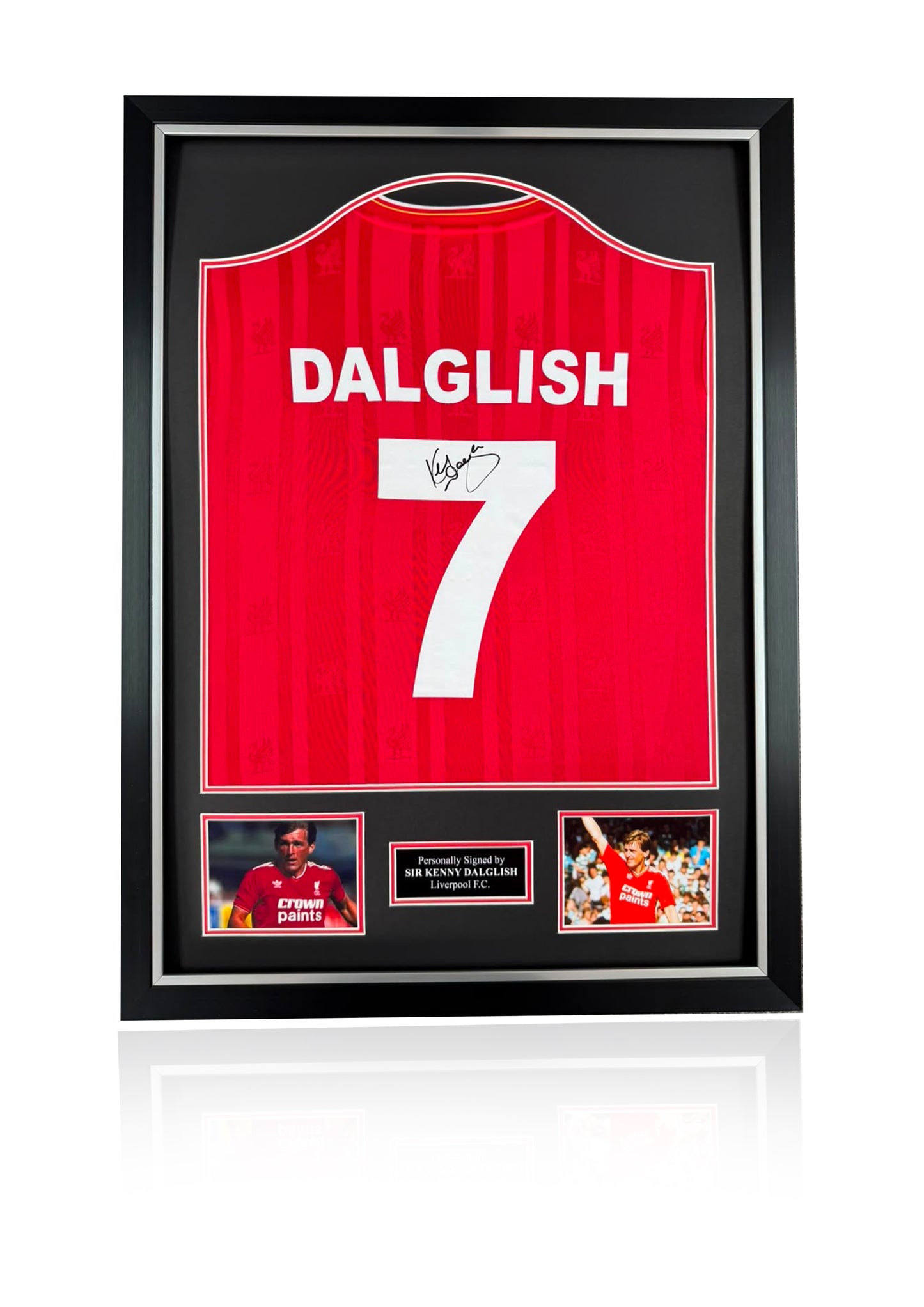 Kenny Dalglish signed framed 1985-86 Liverpool FC shirt LFC