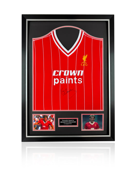Kenny Dalglish signed framed 1982-83 Liverpool FC shirt LFC