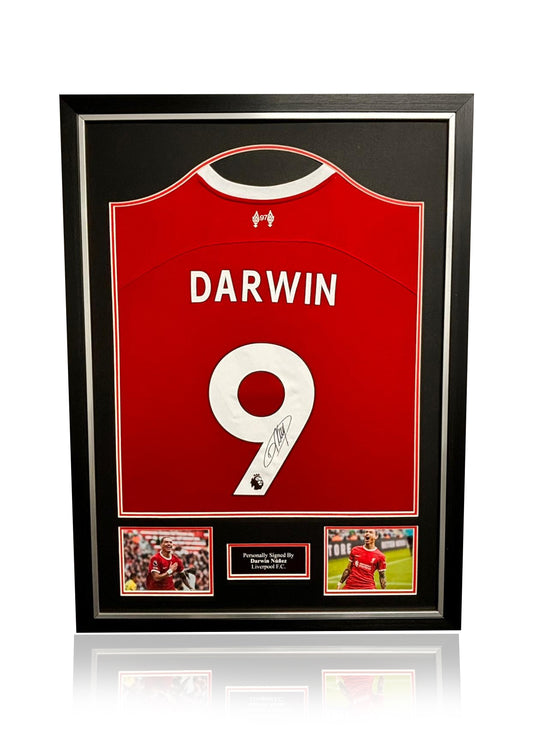 Darwin Nunez hand signed framed Liverpool F.C. 2023/24 shirt LFC