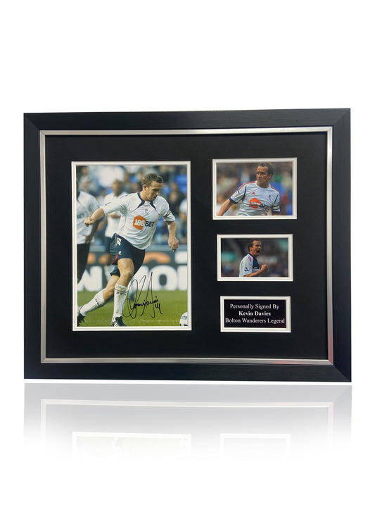 Kevin Davies Bolton Wanderers f.c. signed framed photo montage