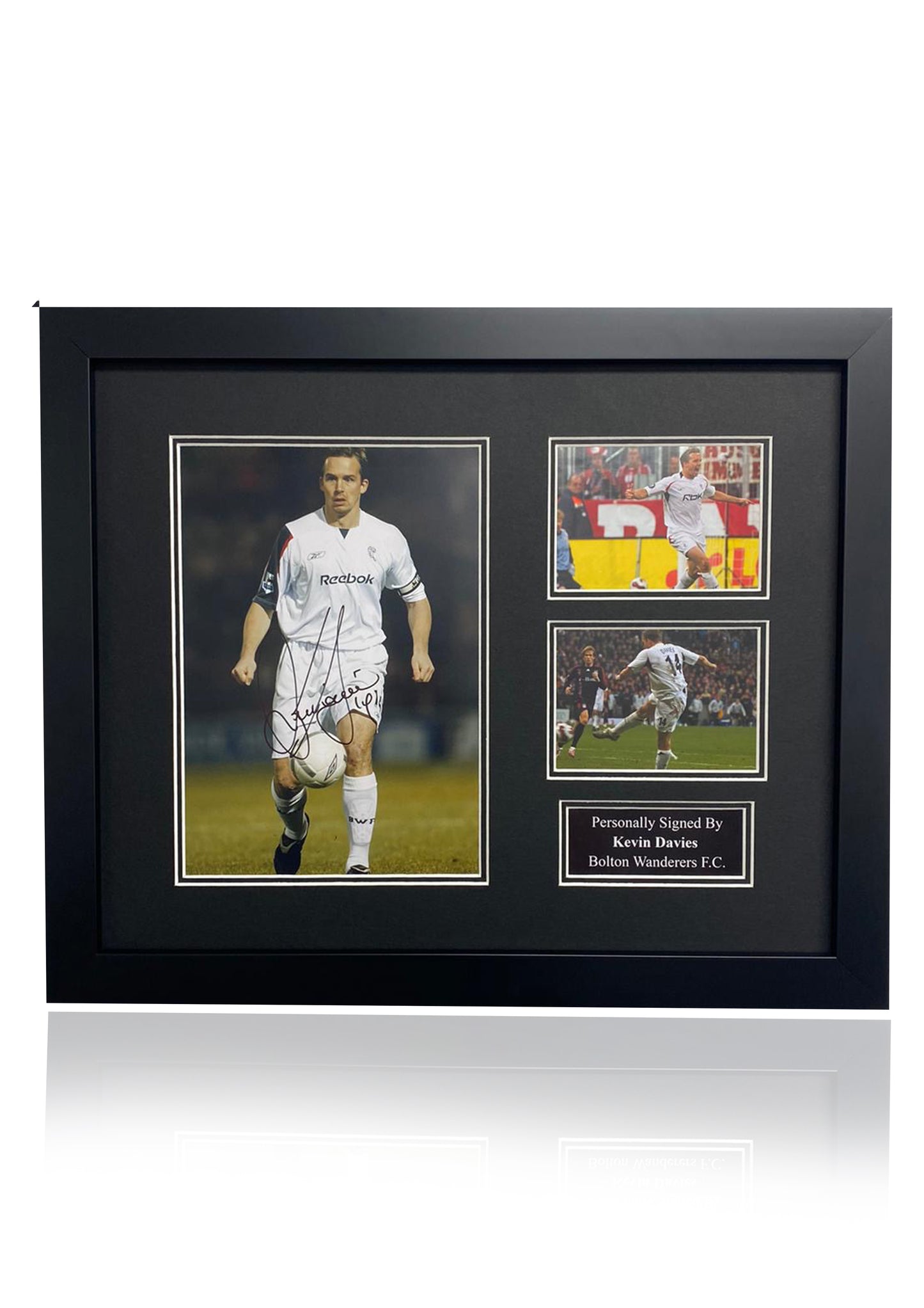 Kevin Davies Bolton Wanderers f.c. signed framed photo montage