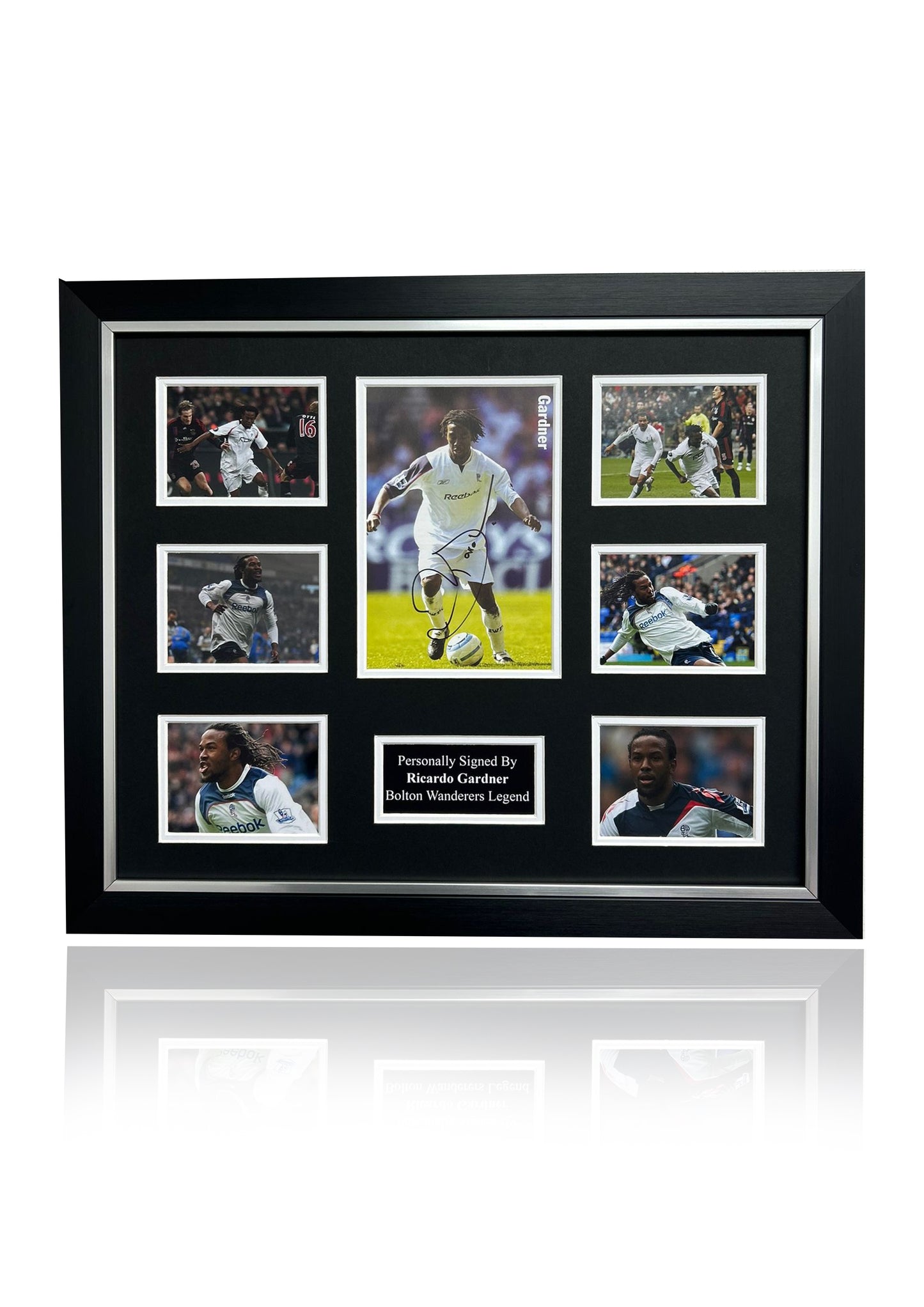 Ricardo Gardner Bolton Wanderers signed framed photo montage