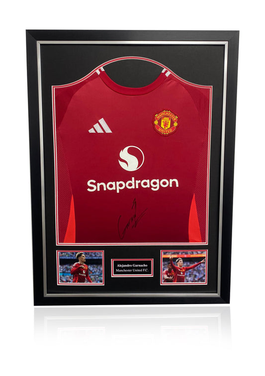 Alejandro Garnacho Manchester United 2024/25 signed framed shirt