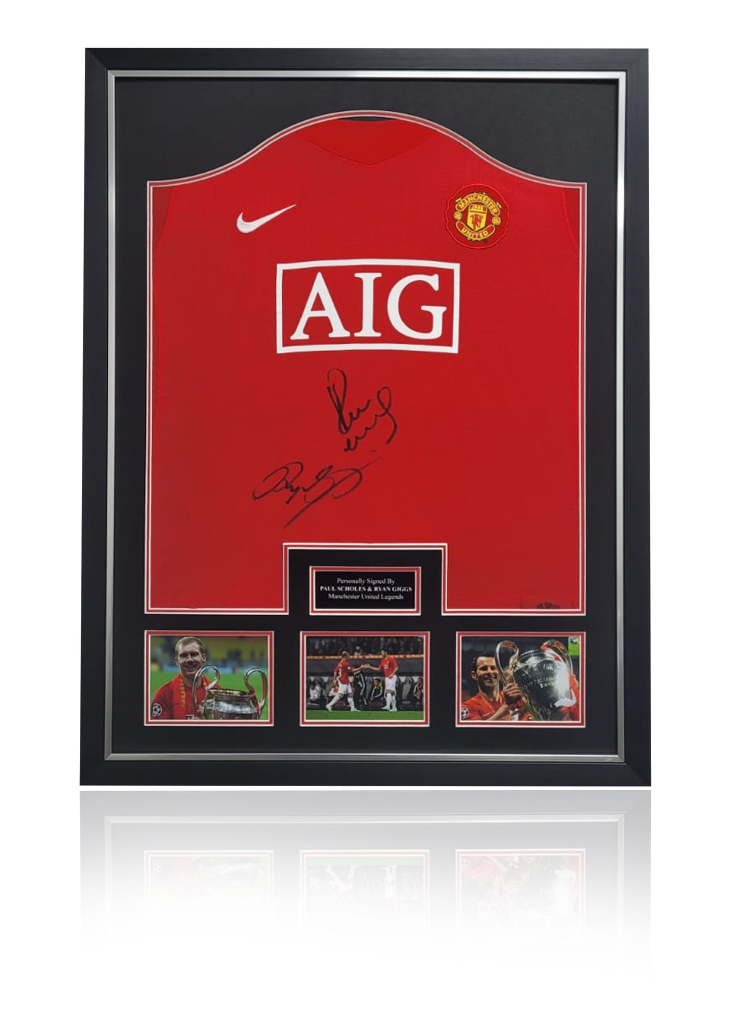 Paul Scholes and Ryan Giggs dual signed Manchester United shirt