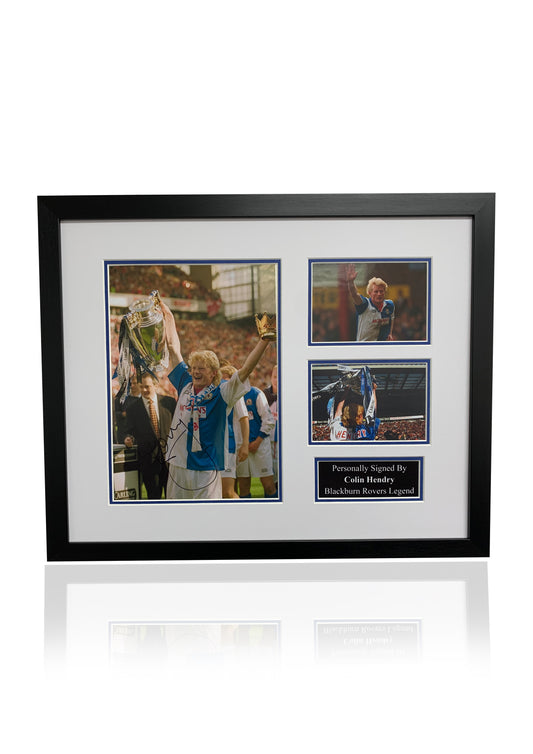Colin Hendry signed framed Blackburn Rovers photo montage