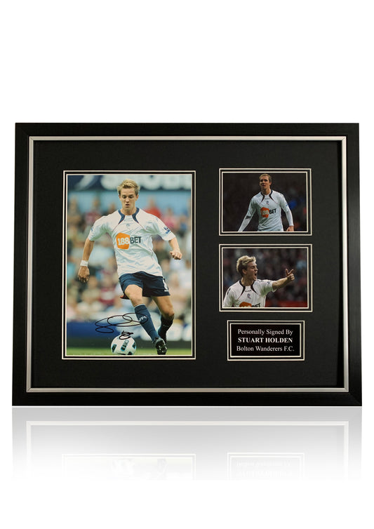 Stuart Holden Bolton Wanderers signed framed photo montage