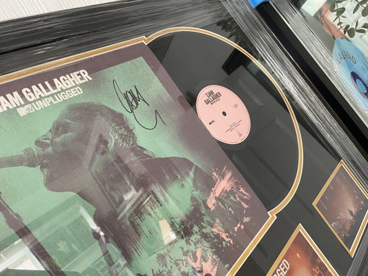 Liam Gallagher signed framed vinyl
