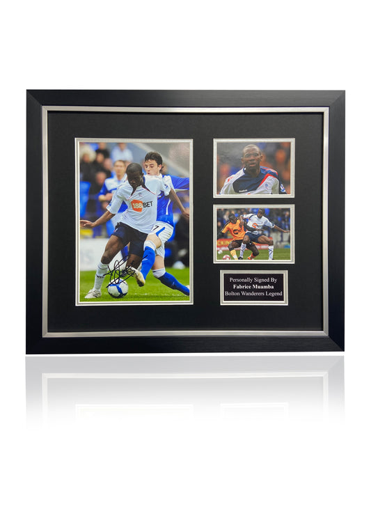 Fabrice Muamba Bolton Wanderers signed framed photo montage