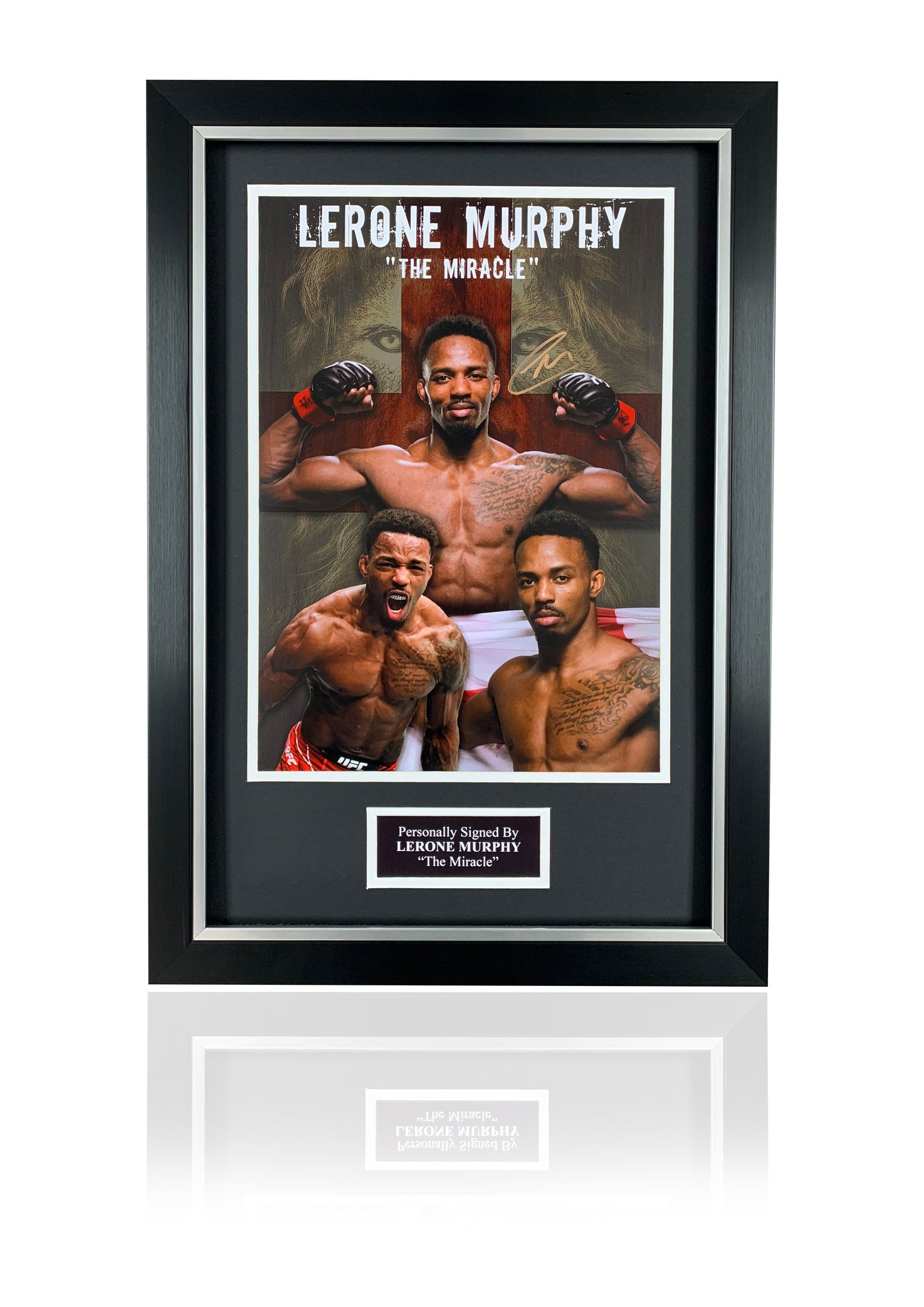 Lerone Murphy UFC signed framed montage poster