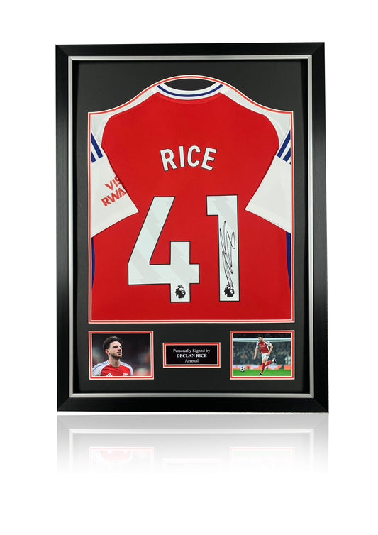 Declan Rice Arsenal 2024/25 signed framed shirt