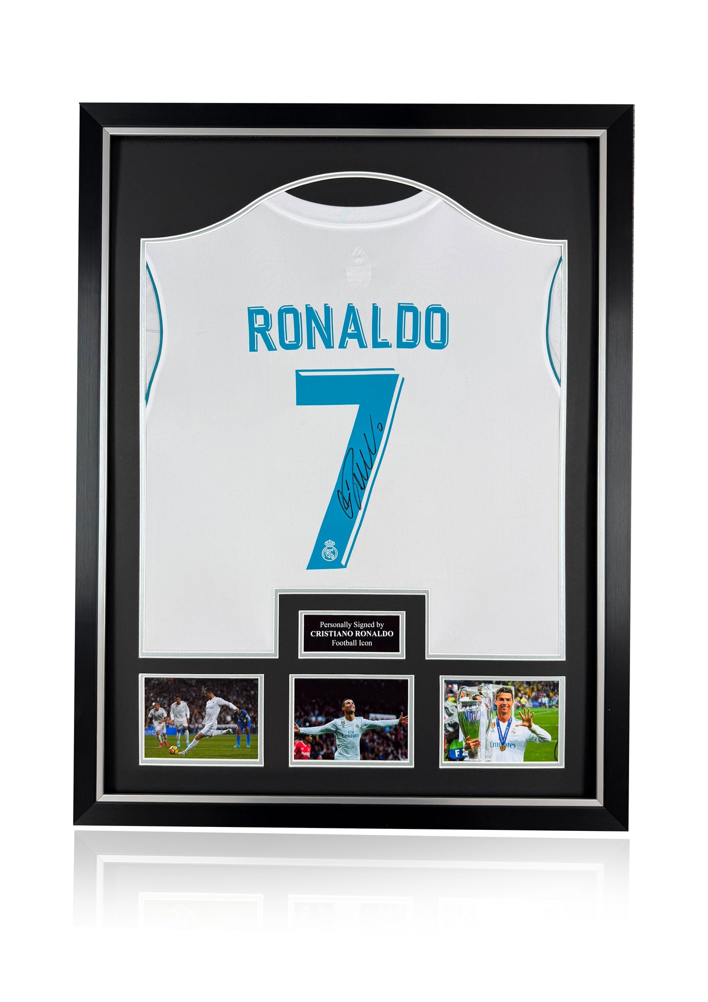 Cristiano Ronaldo Real Madrid signed framed football shirt