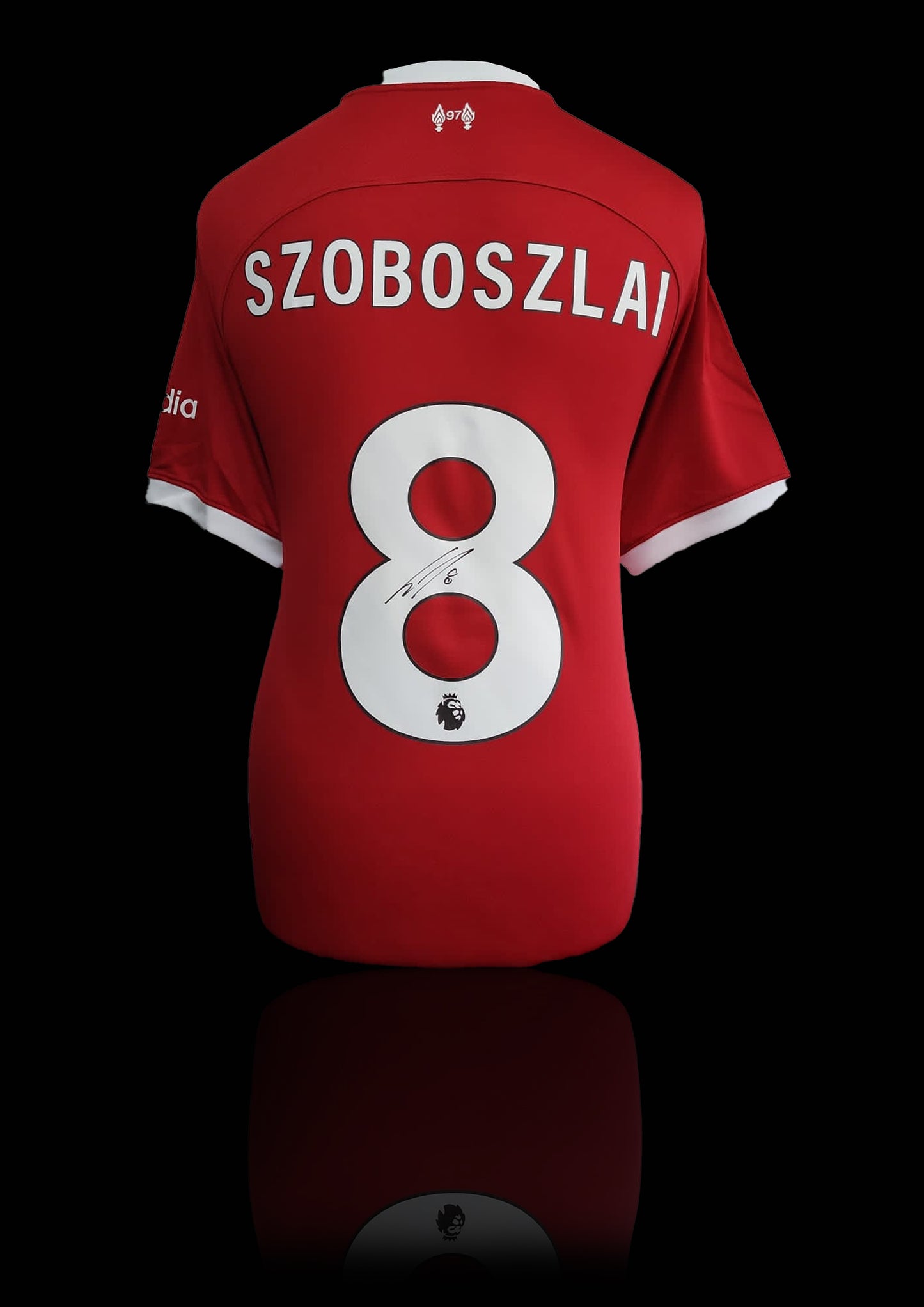 Dominik Szoboszlai Liverpool FC hand signed home kit shirt