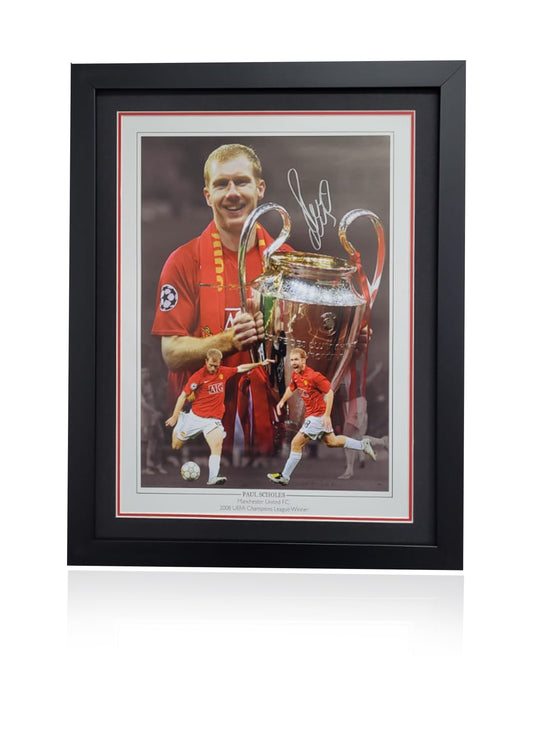 Paul Scholes Manchester United signed frame photo montage