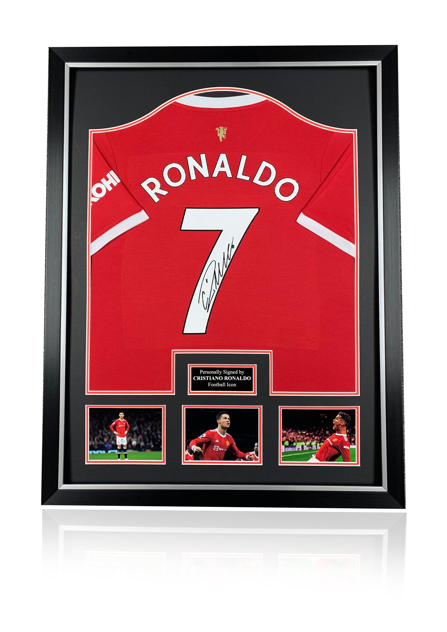 Cristiano Ronaldo Manchester United signed framed football shirt