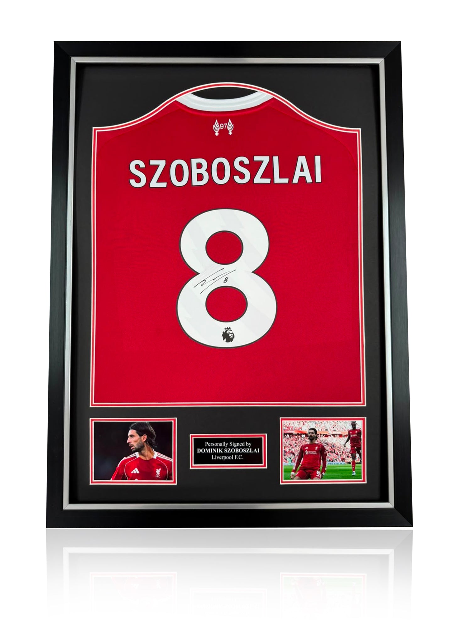Dominik Szoboszlai Liverpool signed framed football shirt LFC
