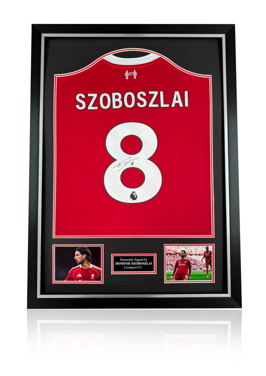 Dominik Szoboszlai Liverpool signed framed football shirt LFC