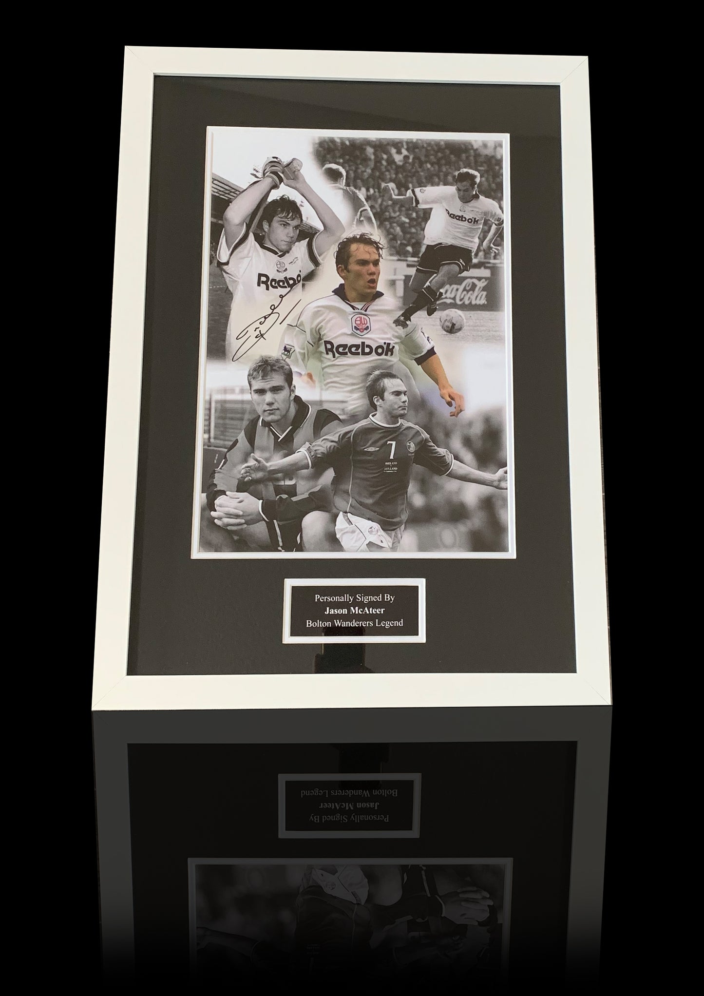 Jason McAteer Bolton Wanderers signed framed photo montage