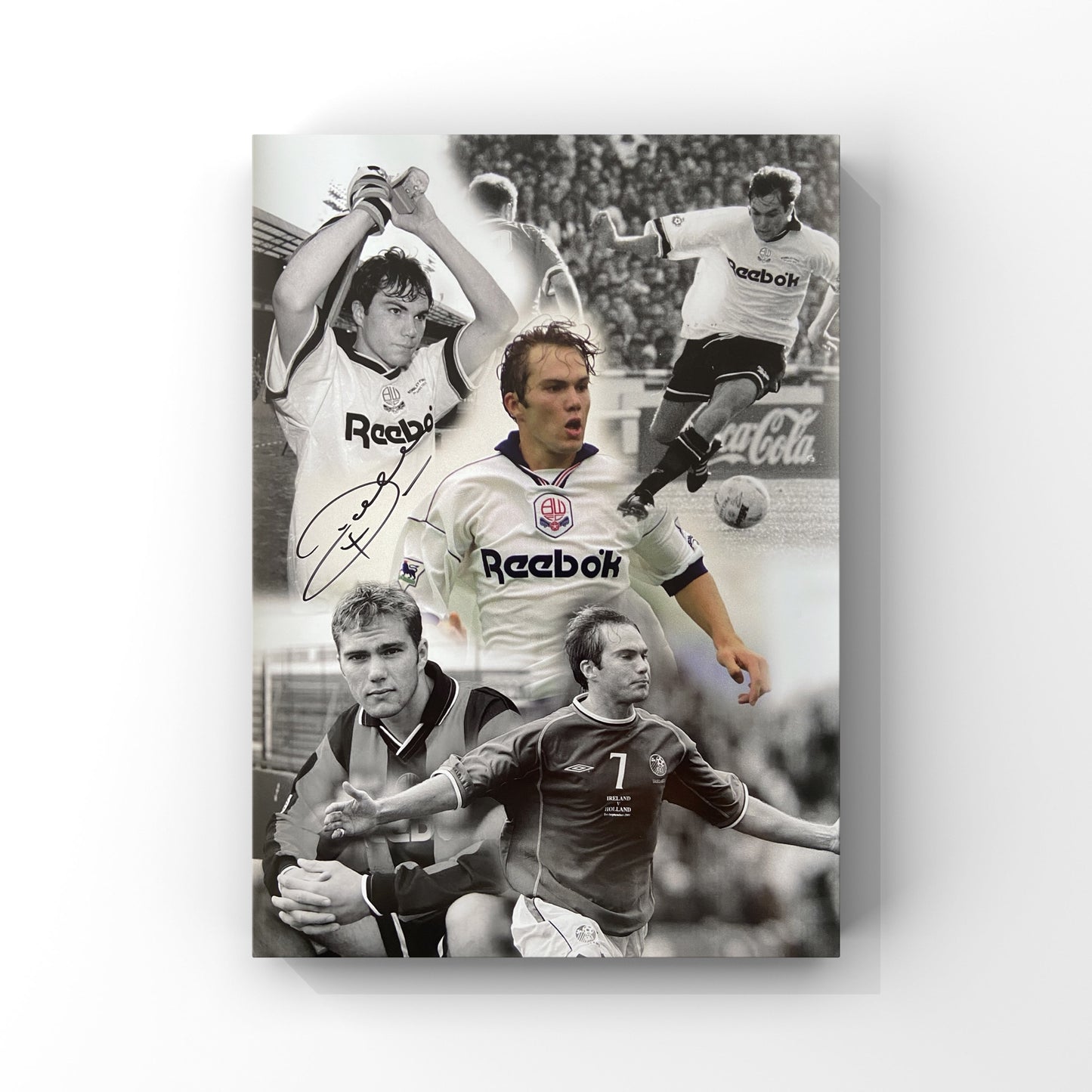 Jason McAteer Bolton Wanderers signed A3 photo Montage