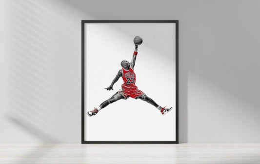 Michael Jordan 23 The Jump man print