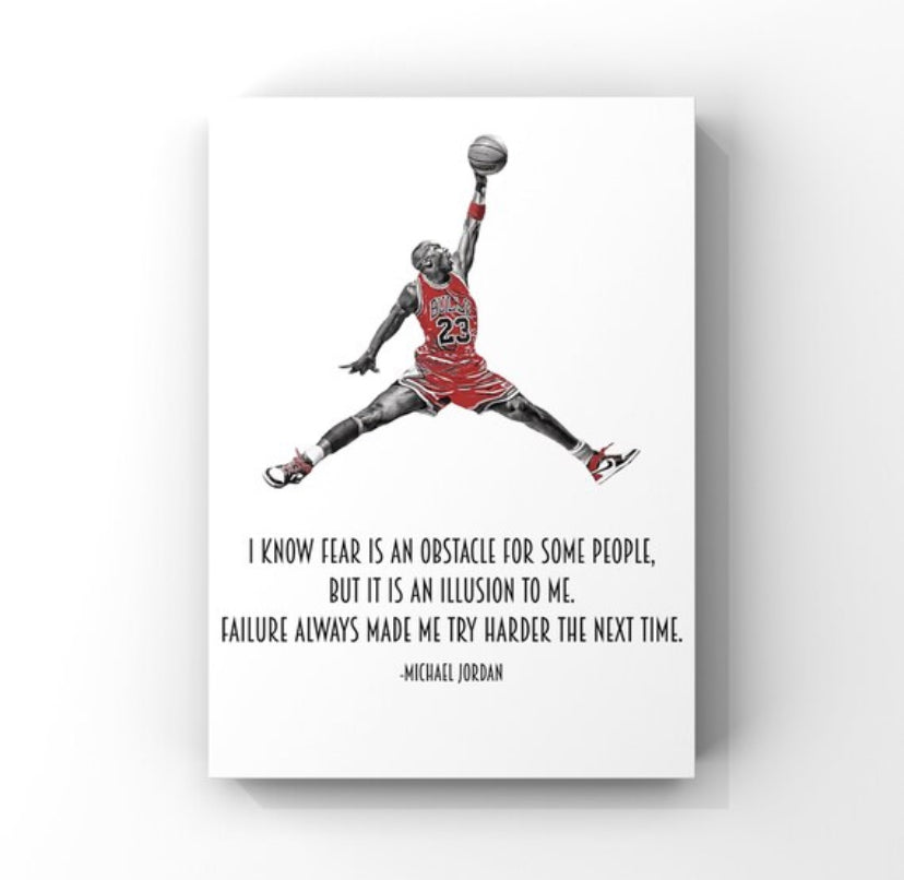 Michael Jordan 23 quote print, Jumpman