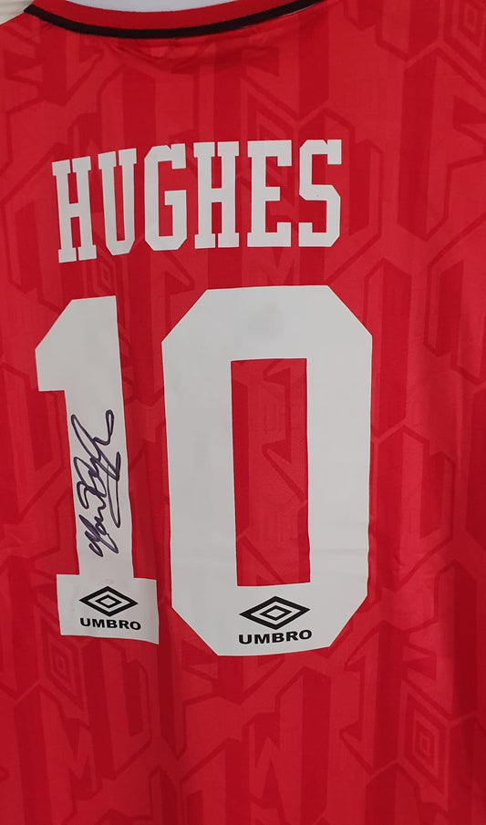 Mark Hughes signed Manchester United shirt