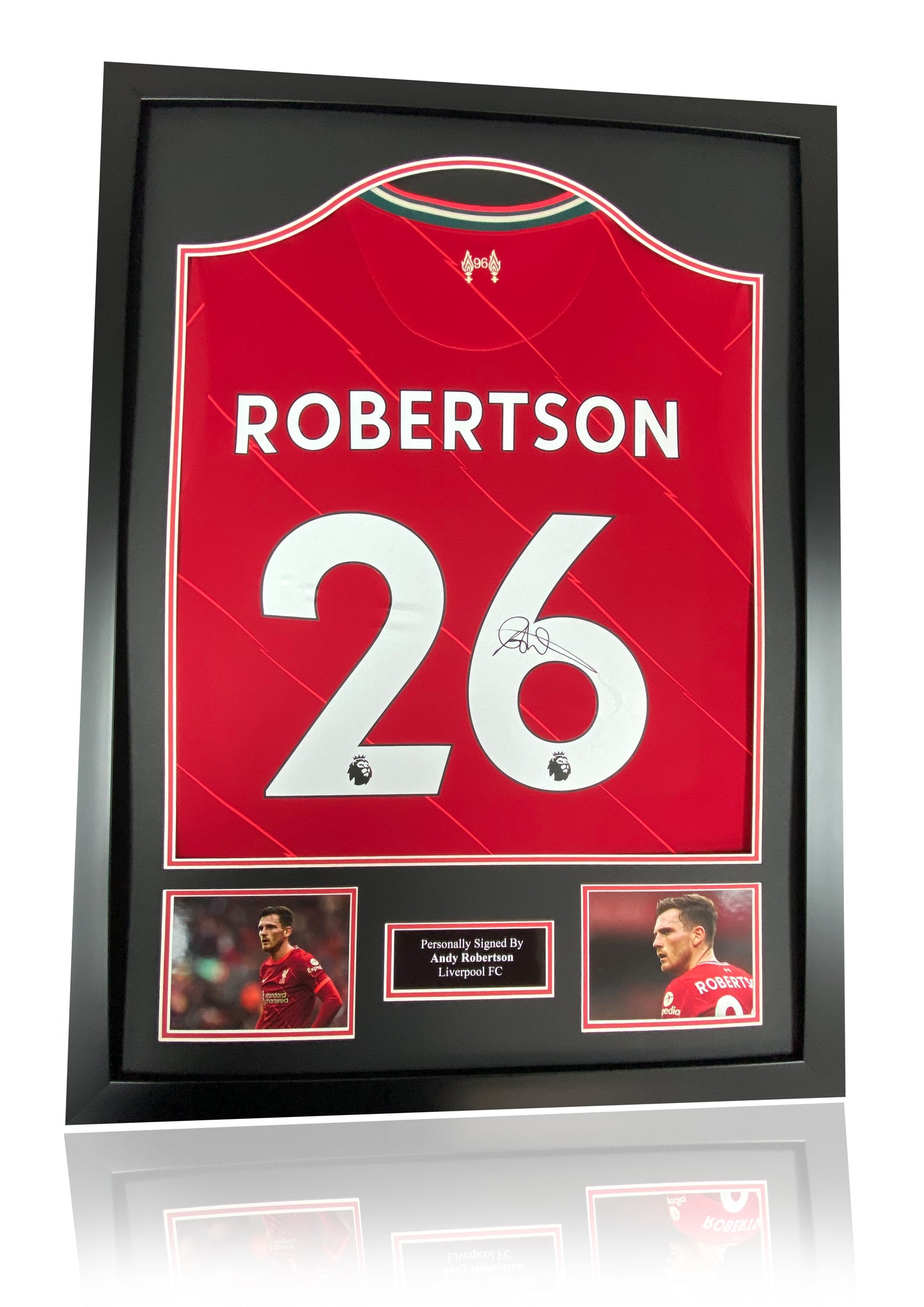 Andy Robertson signed framed 21/22 Liverpool shirt