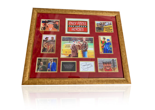 David Jason Only Fools and Horses signed framed deluxe photo montage