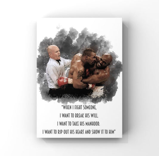 Mike Tyson biting print