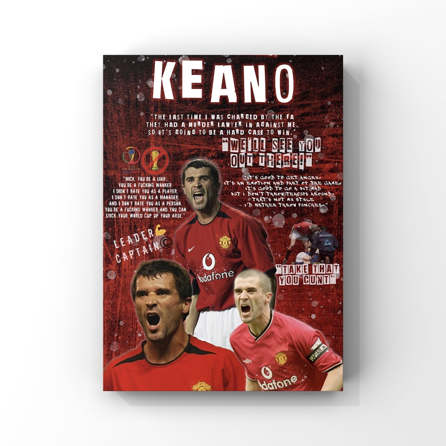 Roy Keane graffiti Man United print