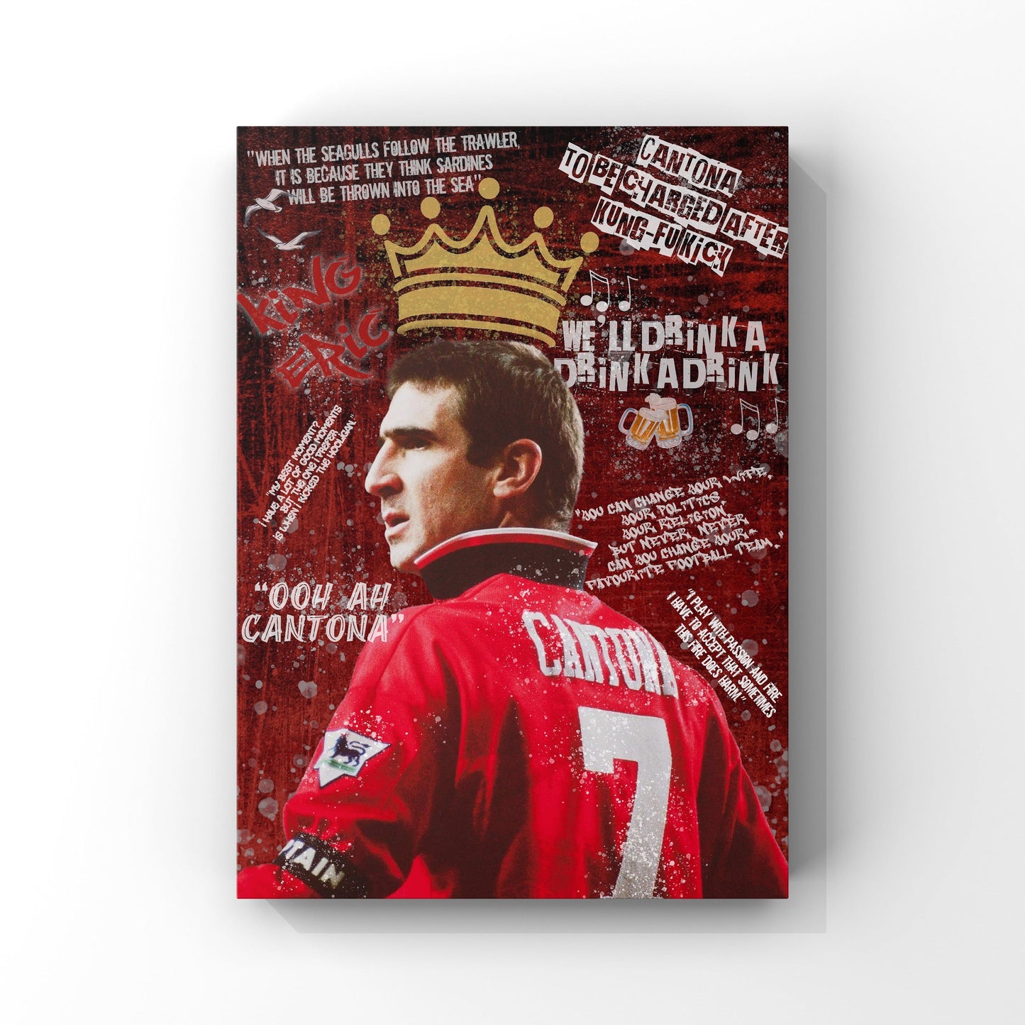 Eric Cantona the king Manchester United FC graffiti print
