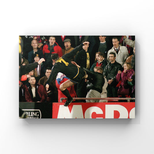 Eric Cantona kung fu kick unsigned poster