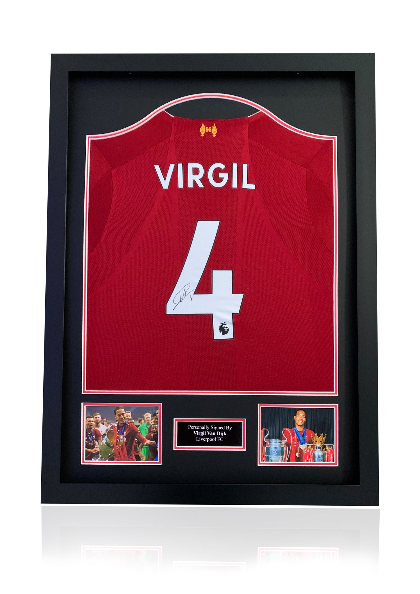 Virgil Van Dijk framed signed liverpool fc shirt